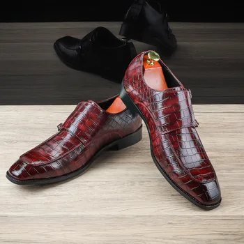 2023 Мужские модельные туфли Индивидуальный тренд Вечерние Свадебные Кожаные туфли Мужские Кожаные Оксфорды Официальная обувь