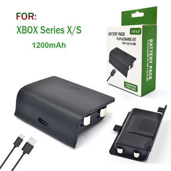 Аккумуляторная батарея емкостью 1200 мАч для XBOX Series X USB зарядное устройство Беспроводной контроллер Геймпады Комплект для зарядки Xbox one Series X