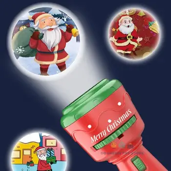 Рождественский фонарик-проектор для детей, 24 различных рождественских рисунка, проекционные игрушки для сна для мальчиков и девочек, Рождественский подарок